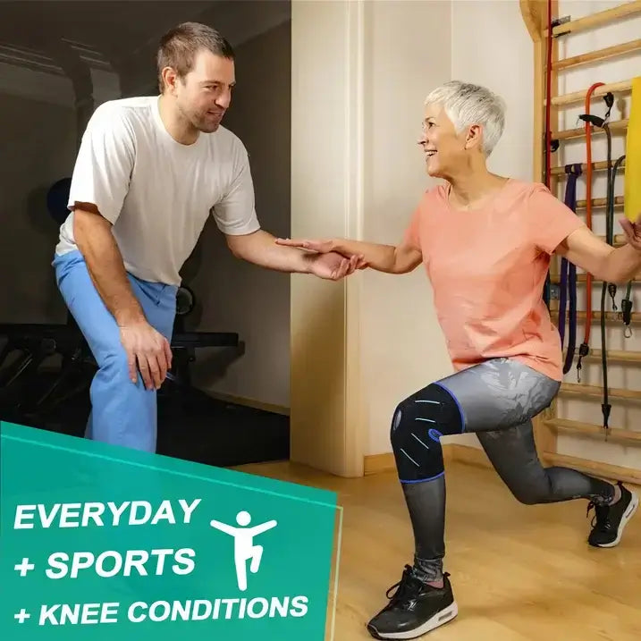 Adjustable Knee Brace for Pain Relief with Stabilizers, M