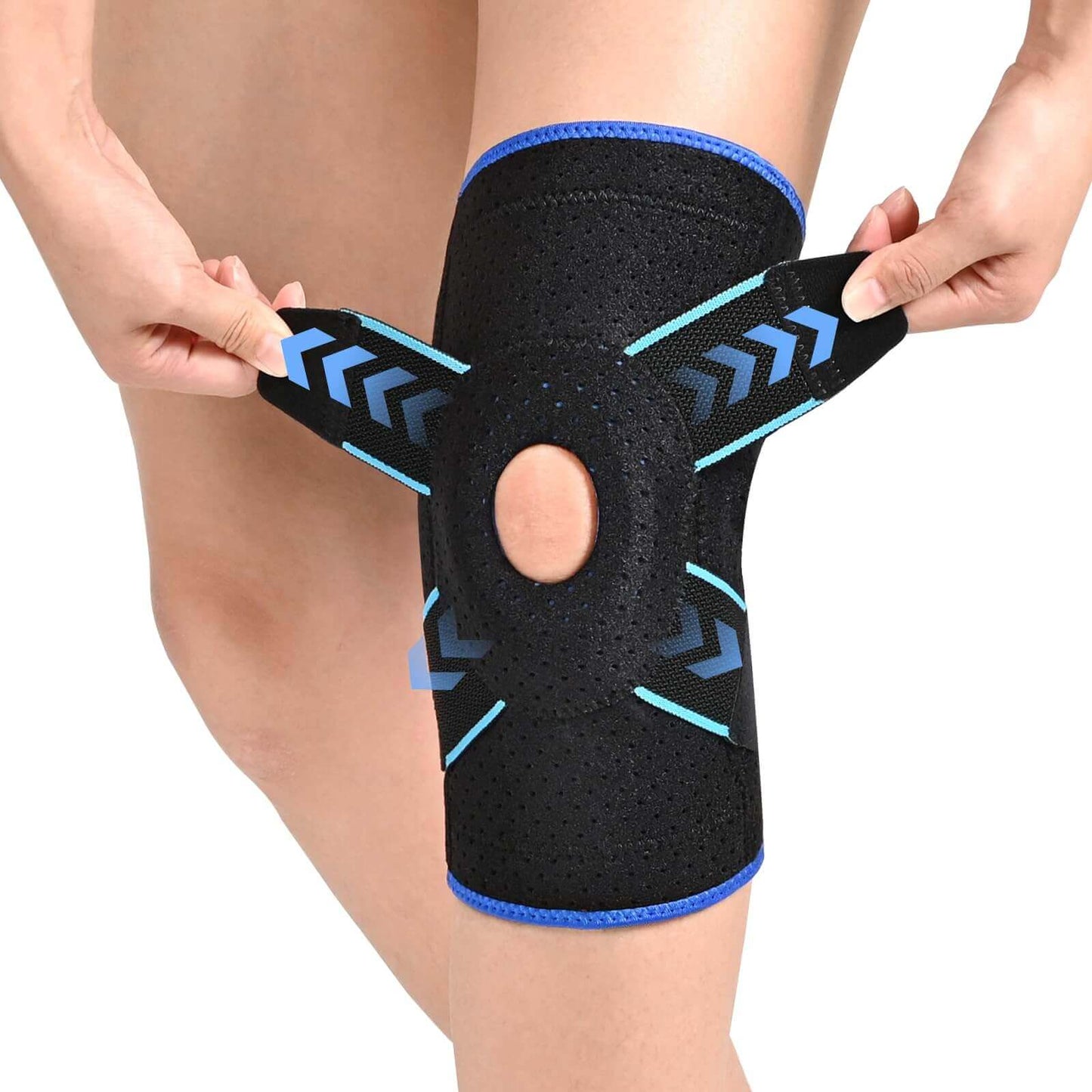 Adjustable Knee Brace with Side Stabilizers & Gel Pad, One Size