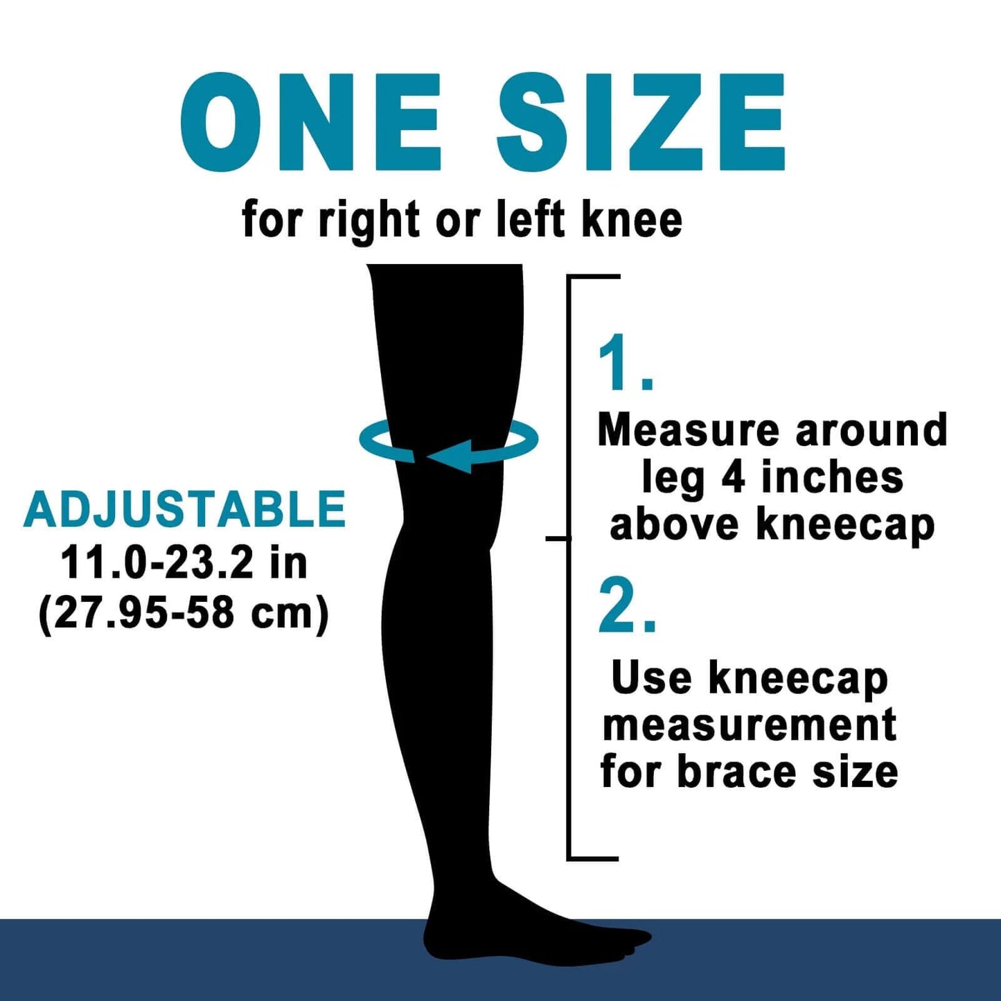 Adjustable Knee Brace with Side Stabilizers & Gel Pad, One Size