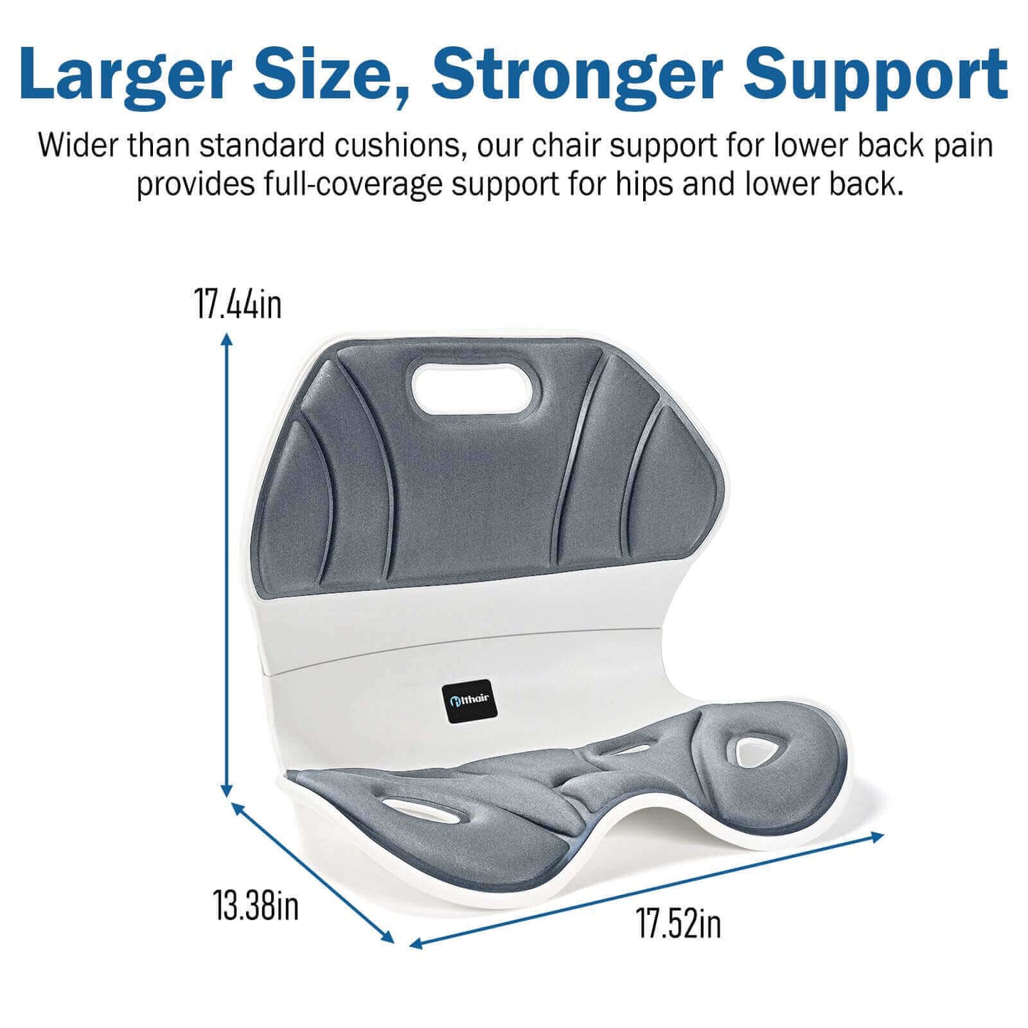 Ergonomic Back Support, Lightweight Lumbar Support for Posture (L)