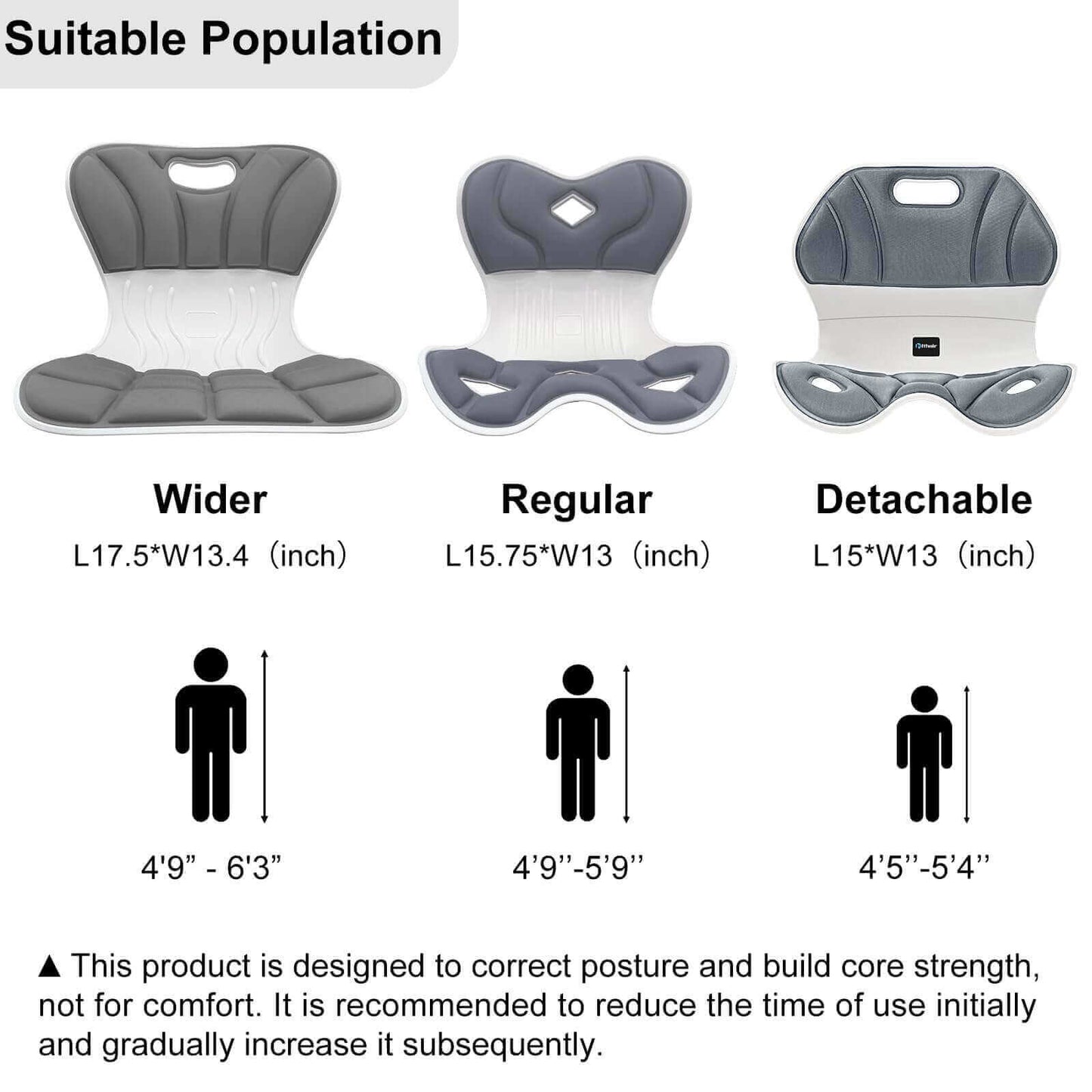 Ergonomic Back Support, Lightweight Lumbar Support for Posture (L)