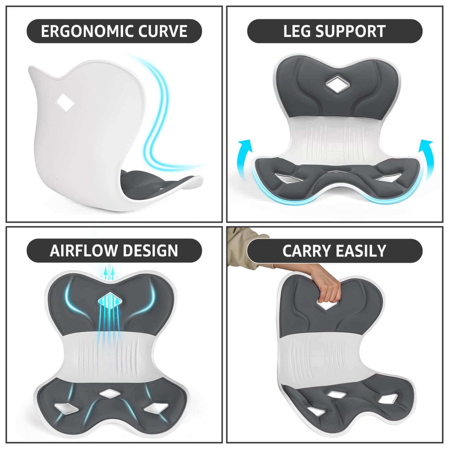 Ergonomic Back Support, Posture-Correcting Lumbar Support (Regular)