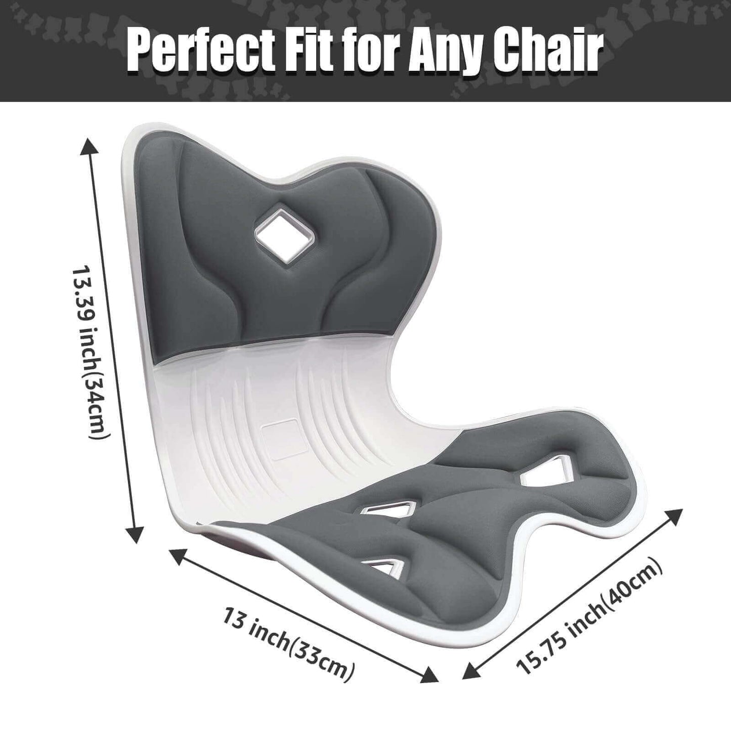 Ergonomic Back Support, Posture-Correcting Lumbar Support (Regular)