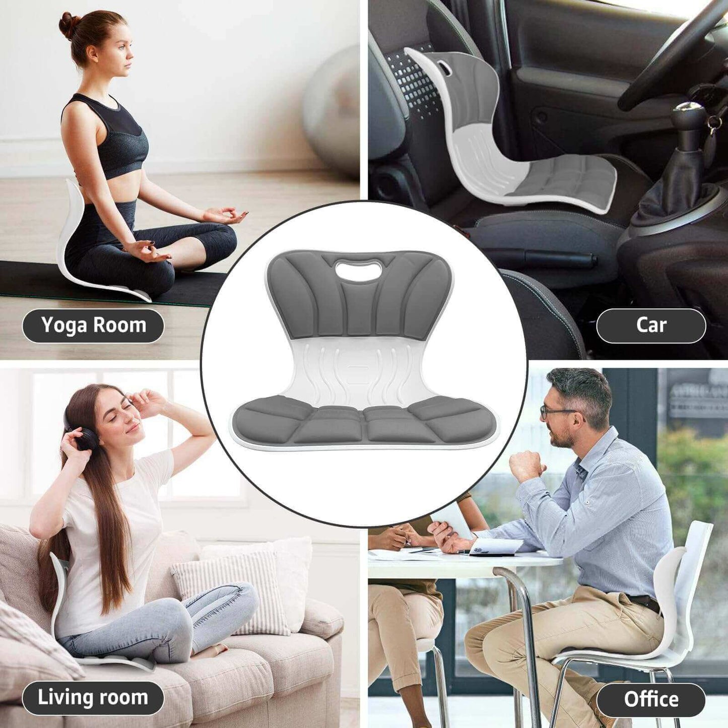 Ergonomic Lumbar Back Support, Extra Wide Seat for Posture Correction (X-Large)