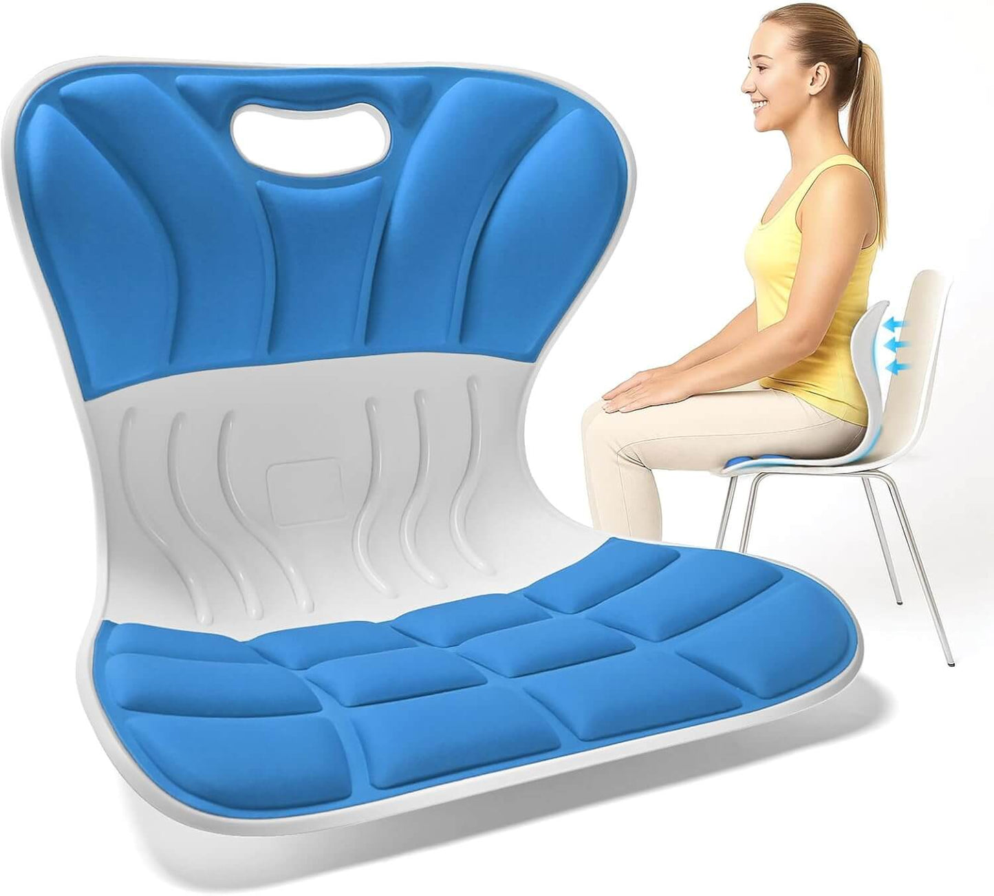 Ergonomic Lumbar Back Support, Extra Wide Seat for Posture Correction (X-Large)