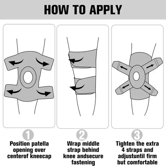 Open Knee Brace Plus Size – Adjustable Knee Support with Patella Stabilizers (18–23")