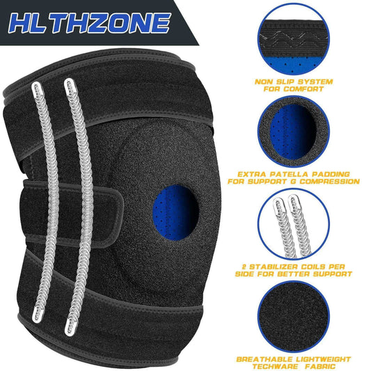 Plus Size Knee Brace with Side Stabilizers – Pain Relief & Support for Meniscus, Arthritis (Fits Up to 29")