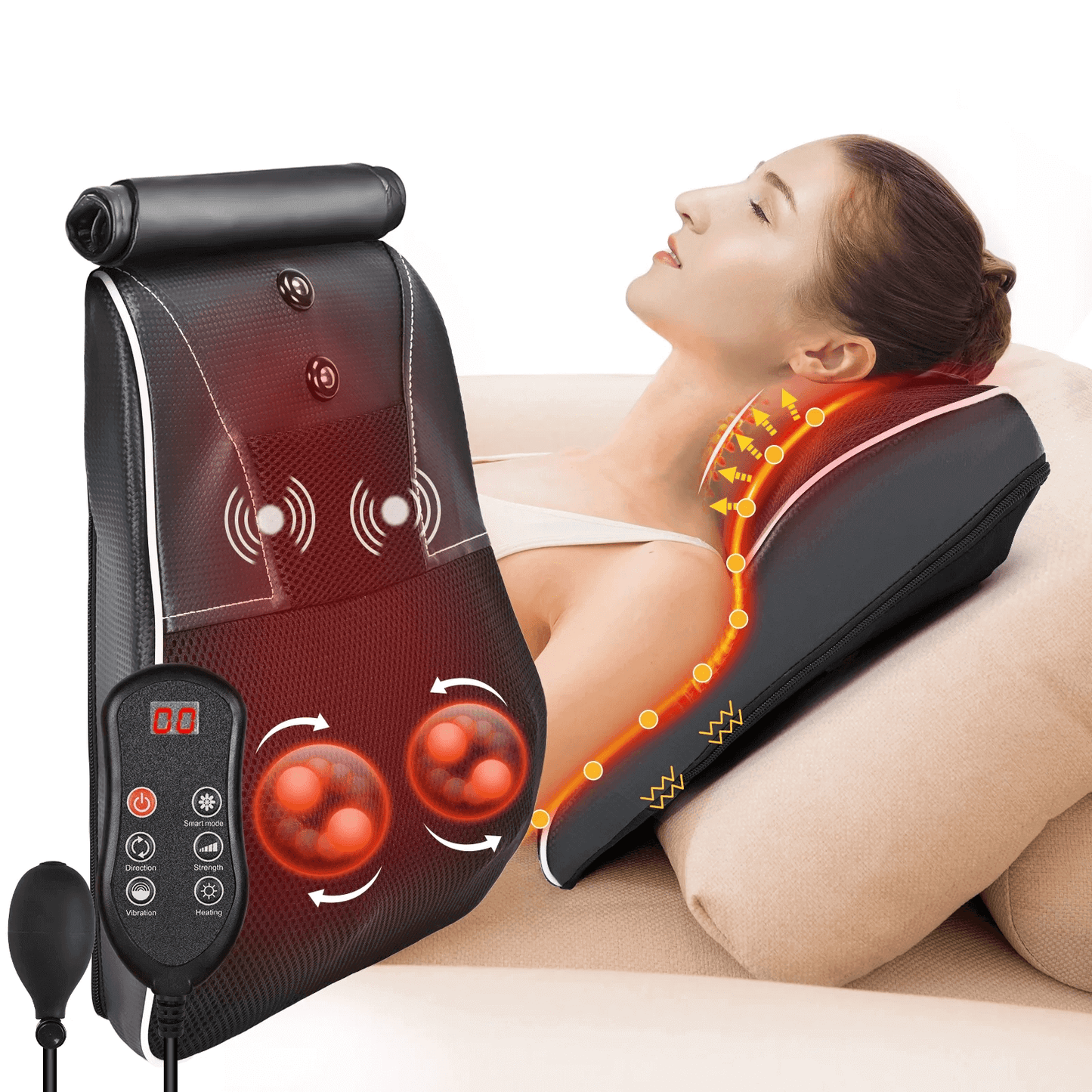 Shiatsu Neck and Back Massager with Heat,Neck Massager for Pain Relief deep Tissue,Christmas Gifts for Mom,Dad,Women