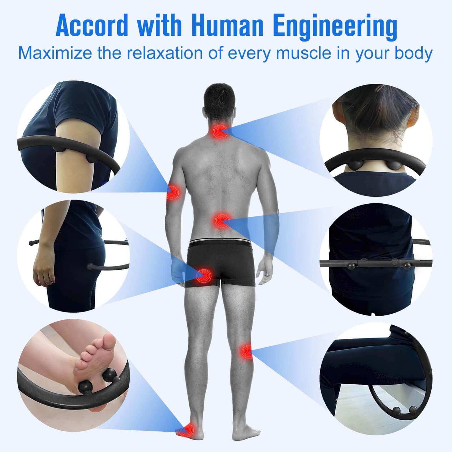 Trigger Point Massage Hook for Back & Neck, Handheld Muscle Relief Tool