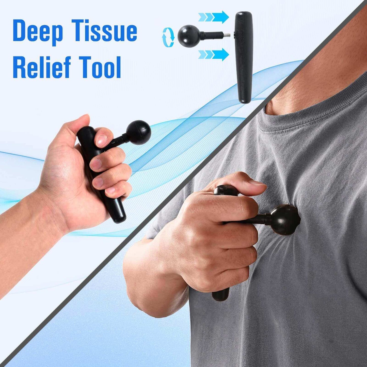 Trigger Point Massage Hook for Back & Neck, Handheld Muscle Relief Tool