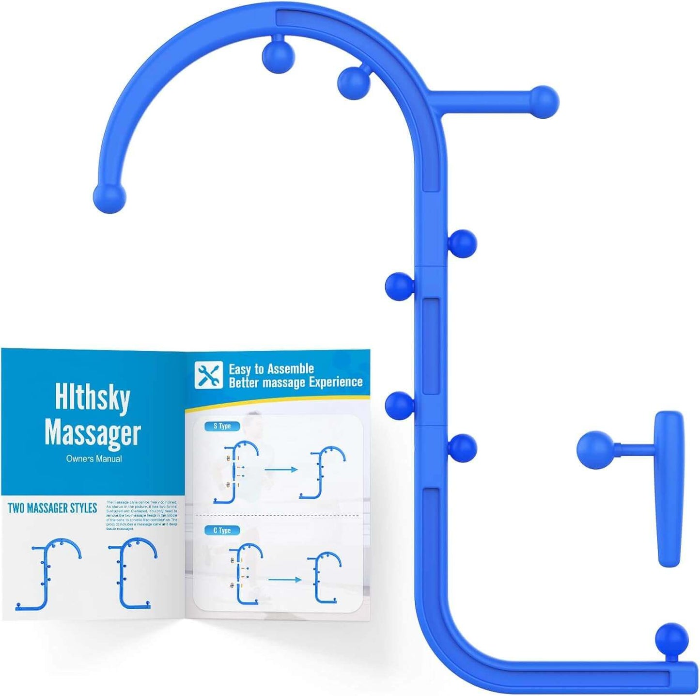 Trigger Point Massage Hook for Back & Neck, Handheld Muscle Relief Tool