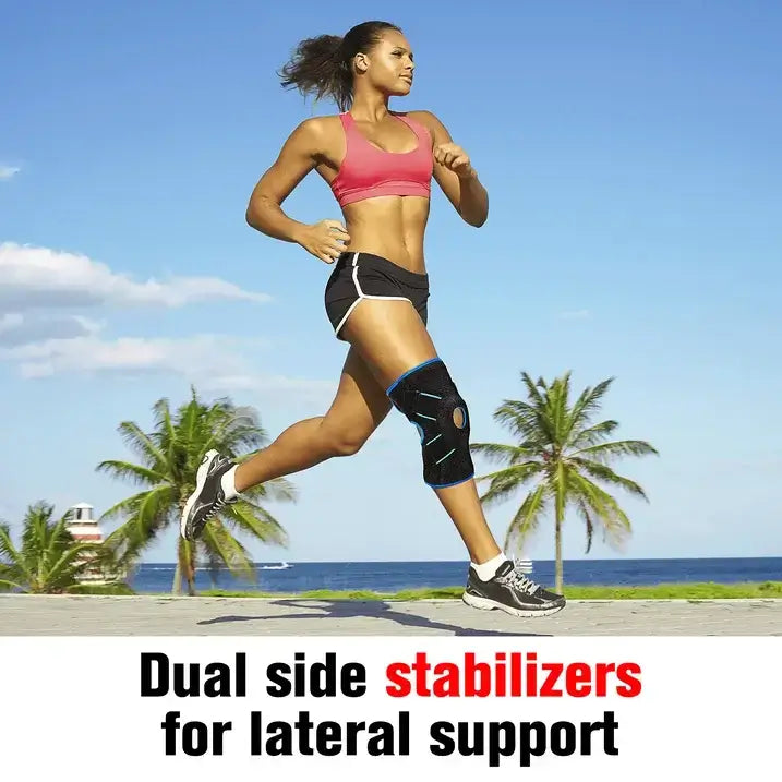 Adjustable Knee Brace for Pain Relief with Stabilizers, M