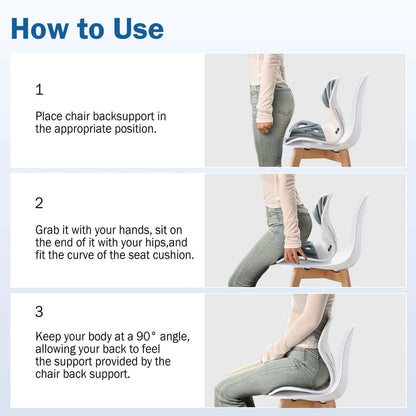 Ergonomic Back Support, Lightweight Lumbar Support for Posture (L)