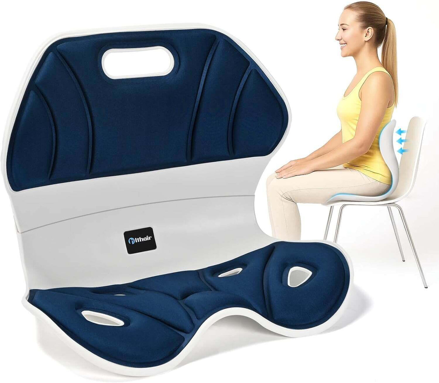 Ergonomic Back Support, Lightweight Lumbar Support for Posture (L)