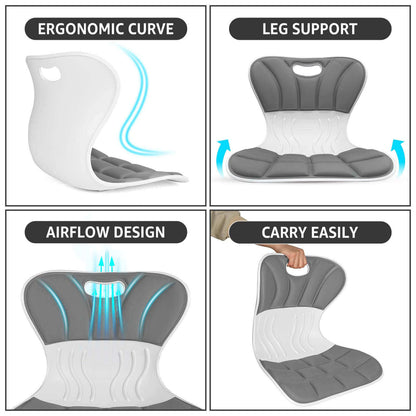 Ergonomic Lumbar Back Support, Extra Wide Seat for Posture Correction (X-Large)