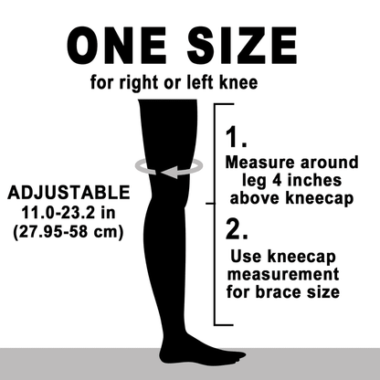 Open Knee Brace Plus Size – Adjustable Knee Support with Patella Stabilizers (18–23")