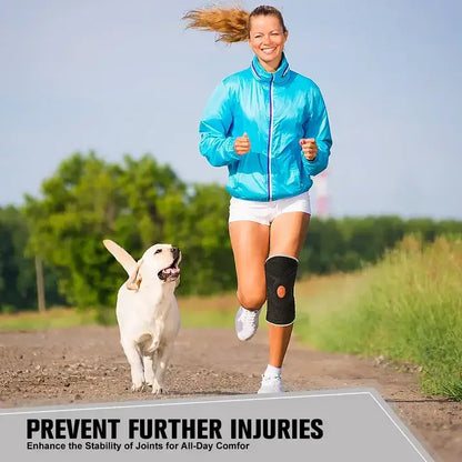Open Knee Brace Plus Size – Adjustable Knee Support with Patella Stabilizers (18–23")