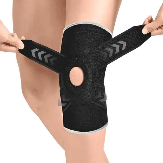 Open Knee Brace Plus Size – Adjustable Knee Support with Patella Stabilizers (18–23")