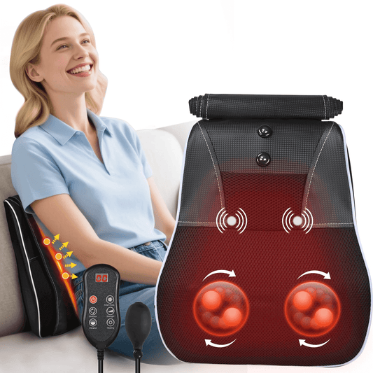 hlthsky Shiatsu Neck and Back Massager with Heat,Neck Massager for Pain Relief deep Tissue,3D Kneading Massage Pillow for Back,Shoulder,Leg,Gifts for Mom,Dad,Women