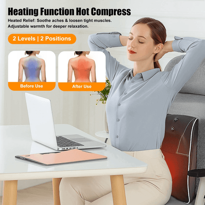 hlthsky Shiatsu Neck and Back Massager with Heat,Neck Massager for Pain Relief deep Tissue,3D Kneading Massage Pillow for Back,Shoulder,Leg,Gifts for Mom,Dad,Women