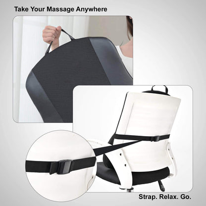 Ultrathin Back Massager for Pain Relief Deep Tissue with 4D Kneading, Heating & Red Light Therapy, Cordless Back Massager with Heat for Shoulders, Gift for Home Office Car Use for Men Women